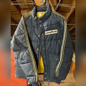 Vintage Goodyear Button Up Racing Jacket Size Medium